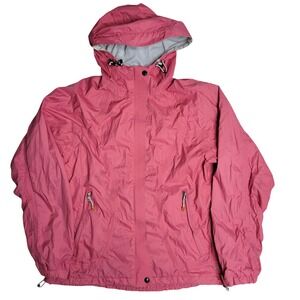 Nike Fitstorm‎ ACG Women's Pink Hooded Waterproof Jacket Size L Nylon/Polyester